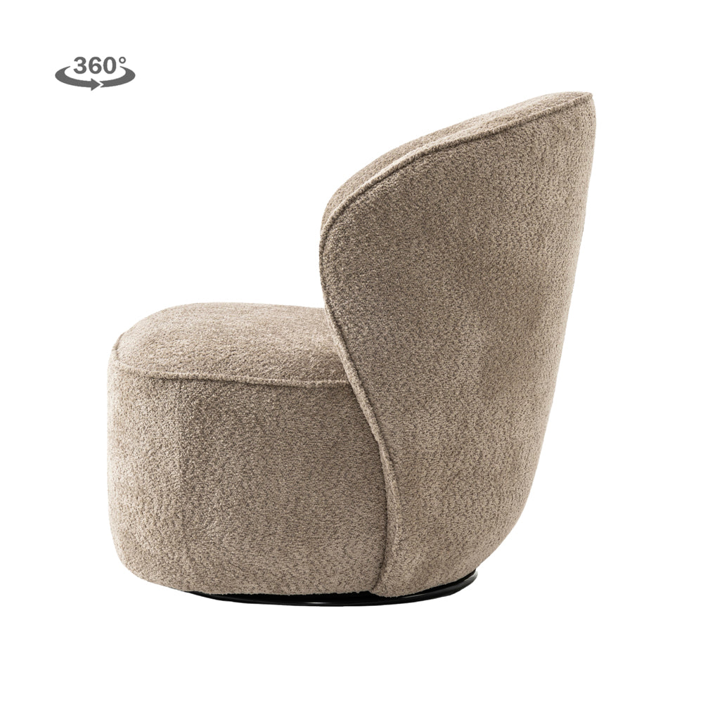 Draaifauteuil Belvi | Beige Stof
