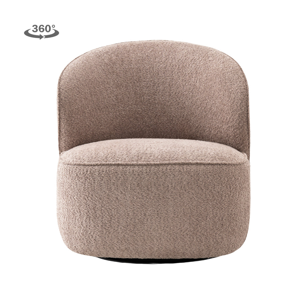 Draaifauteuil Belvi | Bruine Stof