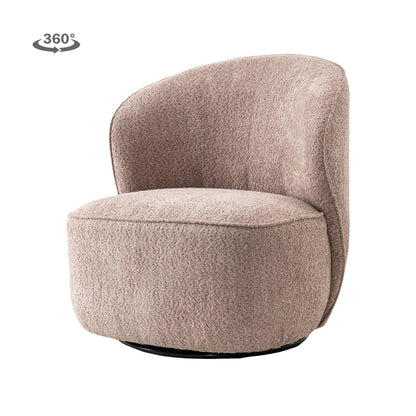 Draaifauteuil Belvi | Bruine Stof