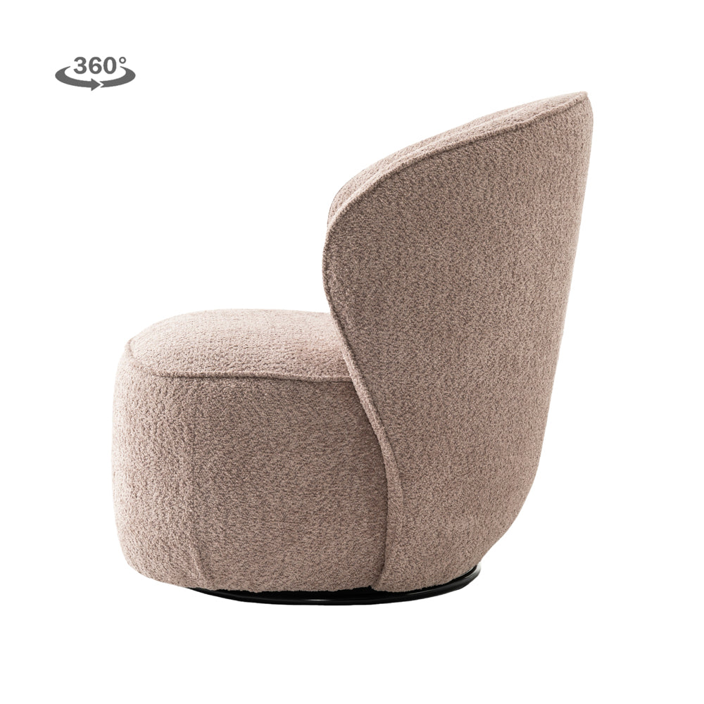 Draaifauteuil Belvi | Bruine Stof