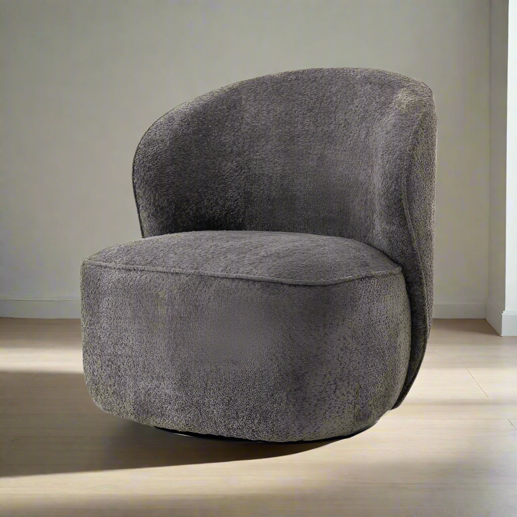 Draaifauteuil Belvi | Donkergrijze Stof