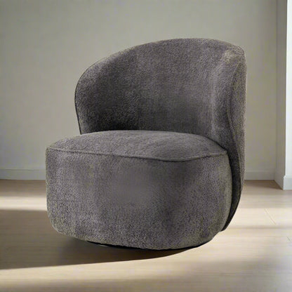 Draaifauteuil Belvi | Donkergrijze Stof