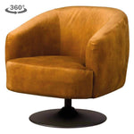 Draaifauteuil Barga | Velvet Goud — Vooraanzicht - witfoto