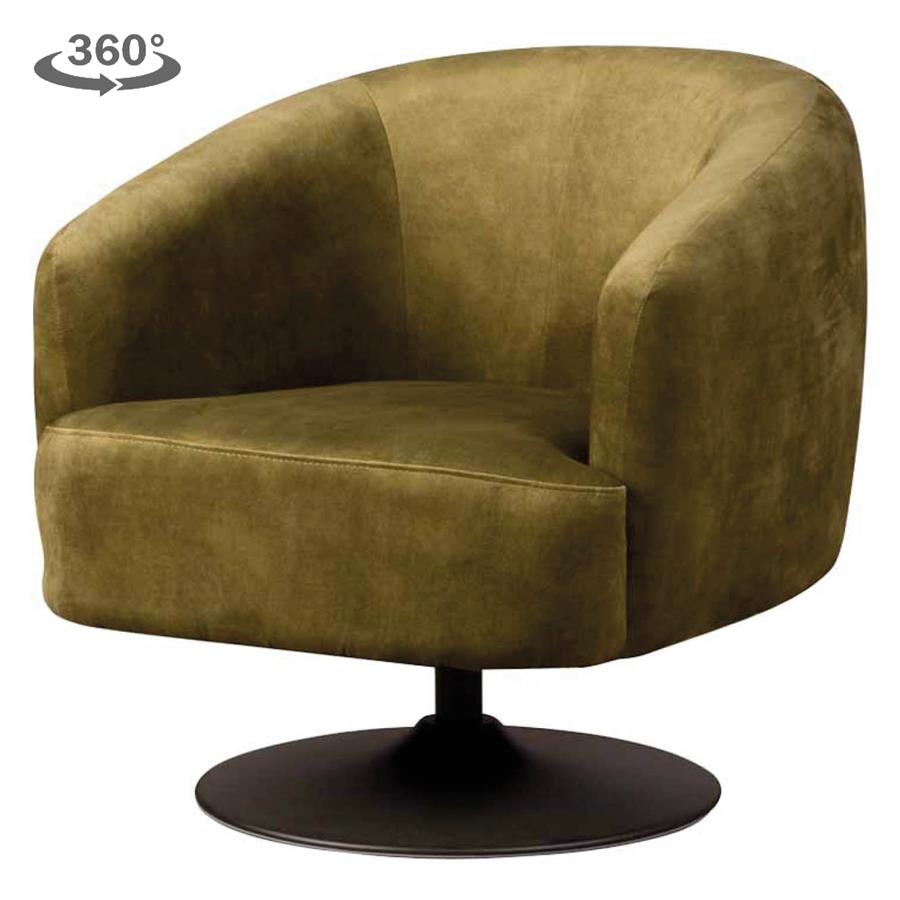 Draaifauteuil Barga | Velvet Groen — Vooraanzicht - witfoto