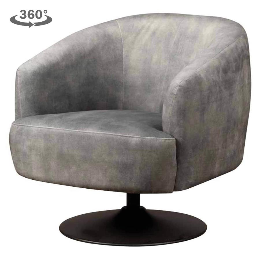 Draaifauteuil Barga | Velvet Grijs