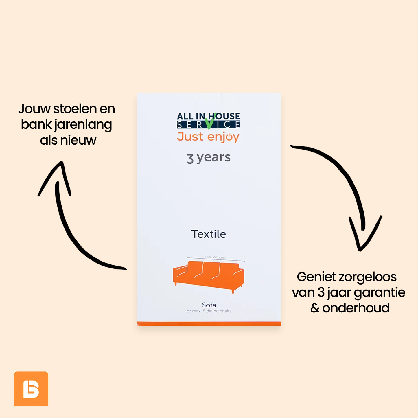 All in House Service | Op Jouw Stoelen (5-8) of Bank | 3 jaar