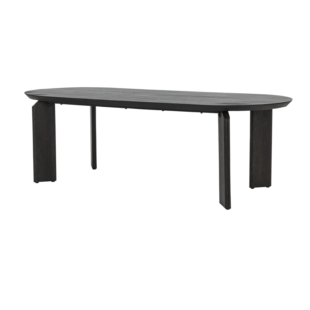 Eettafel Allure | Bruin — Zijaanzicht - witfoto