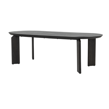 Eettafel Allure | Bruin — Zijaanzicht - witfoto