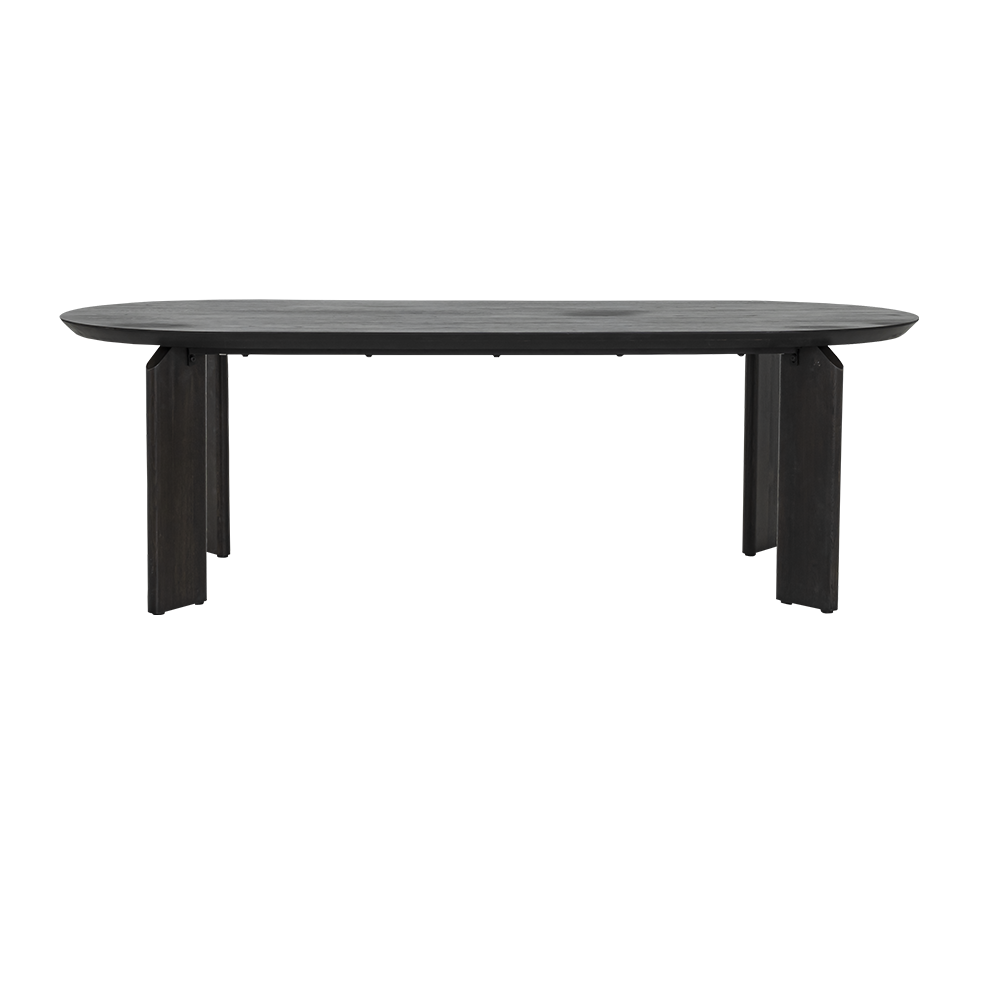 Eettafel Allure | Bruin — Zijaanzicht - witfoto