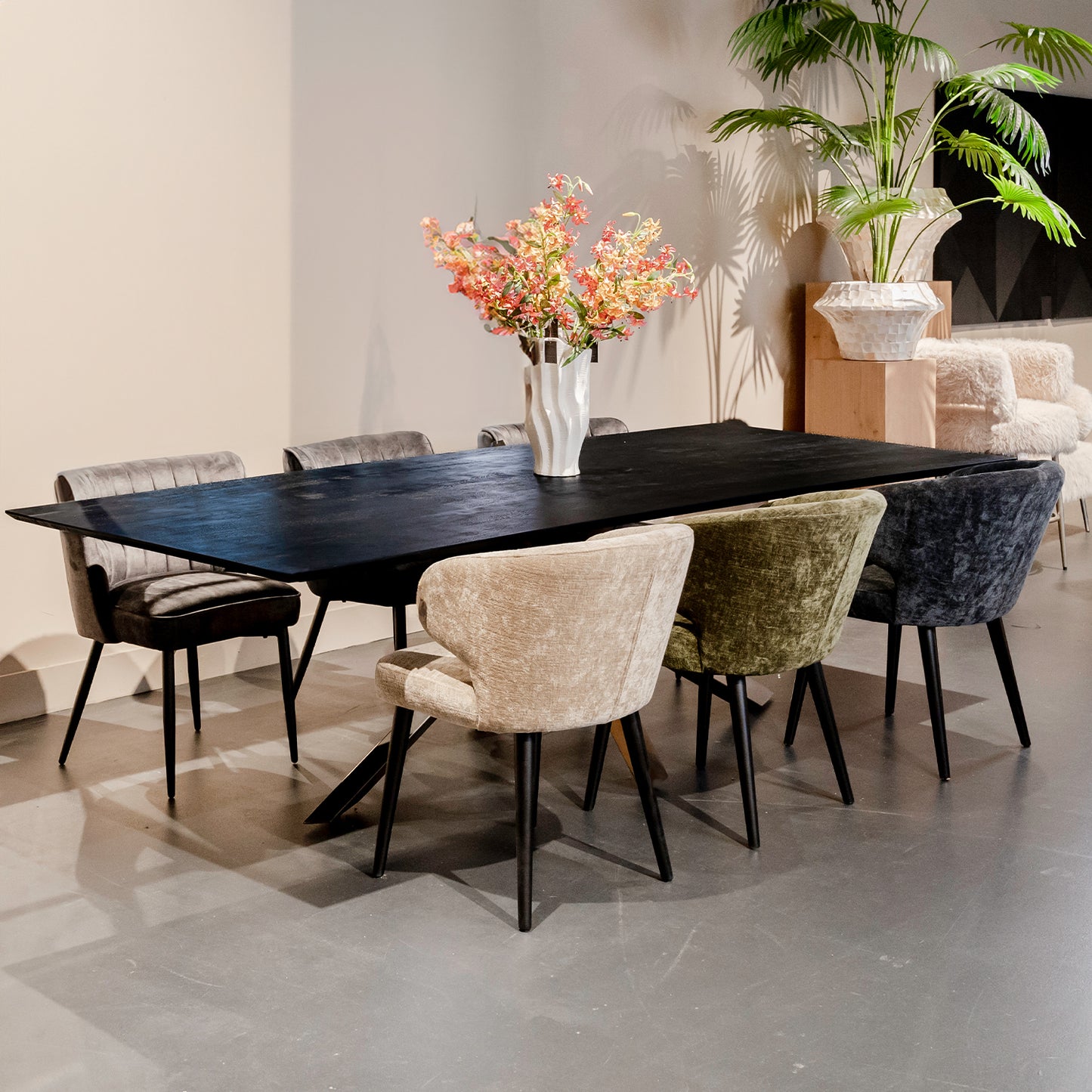 Eettafel Alore | Rechthoekig | Zwart Mangohout