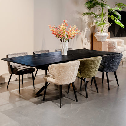 Eettafel Alore | Rechthoekig | Zwart Mangohout