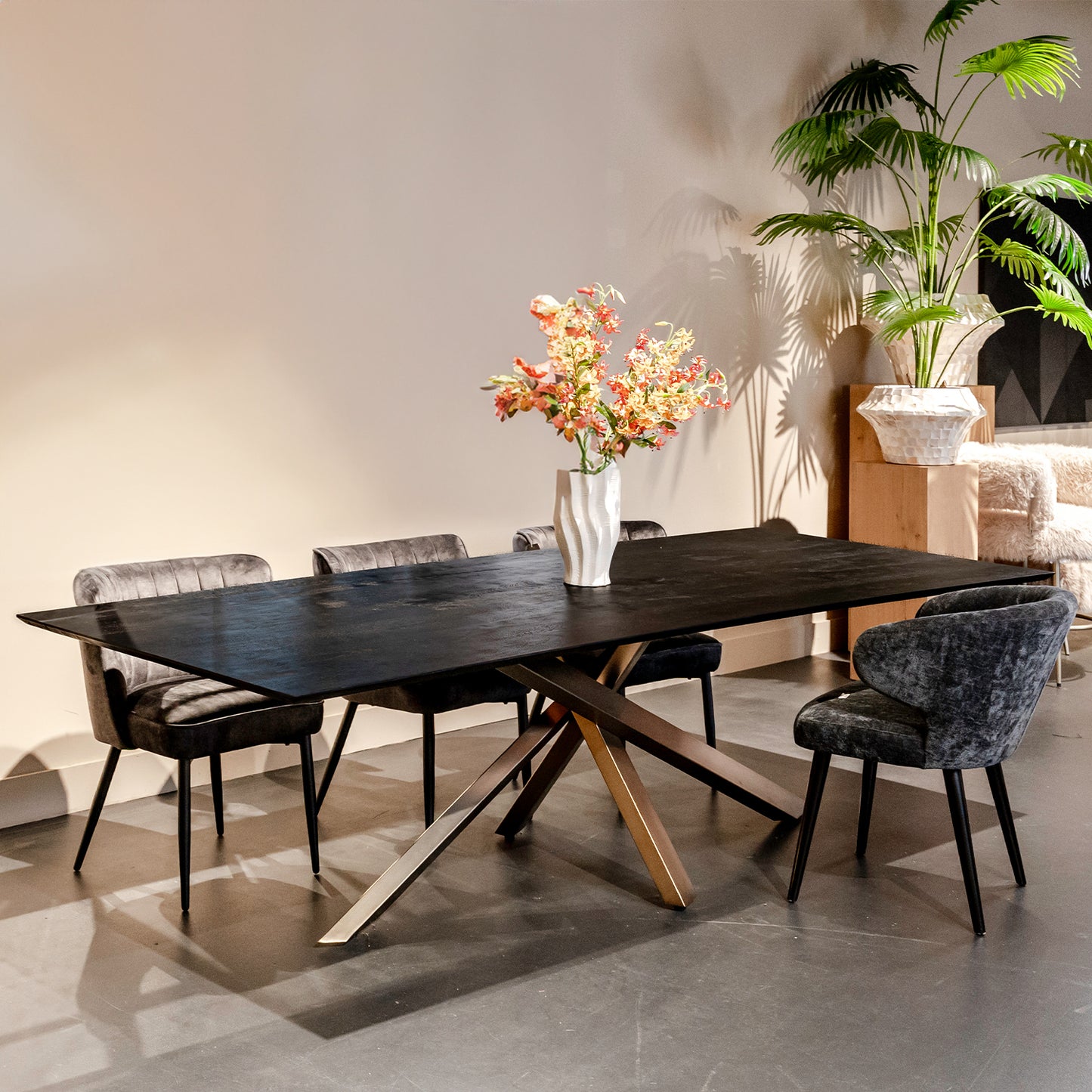 Eettafel Alore | Rechthoekig | Zwart Mangohout