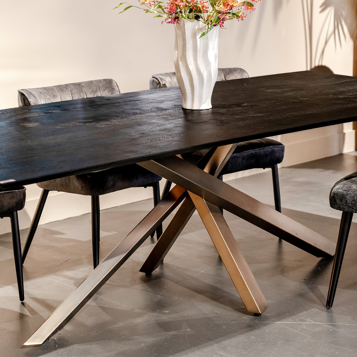 Eettafel Alore | Rechthoekig | Zwart Mangohout