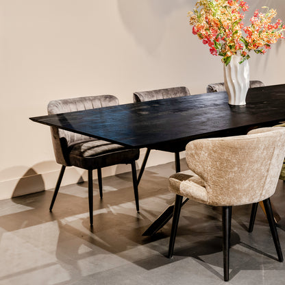 Eettafel Alore | Rechthoekig | Zwart Mangohout