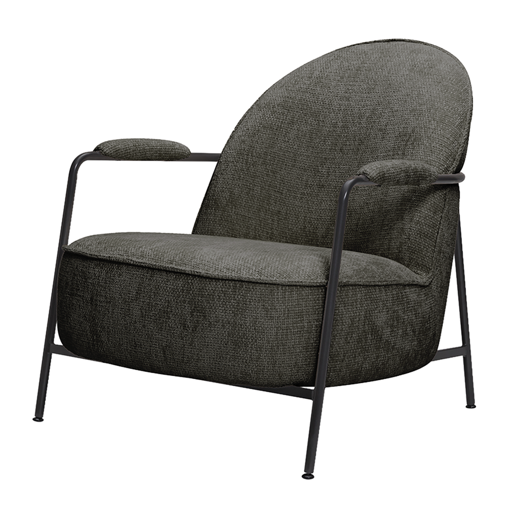Fauteuil Amelia | Haga Grijs — Zijaanzicht - witfoto