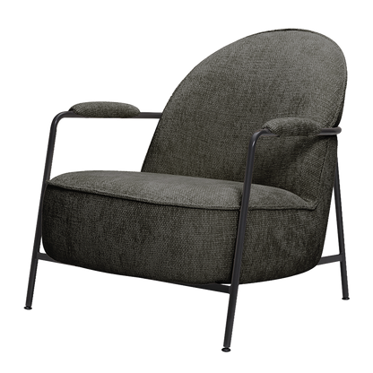 Fauteuil Amelia | Haga Grijs — Zijaanzicht - witfoto