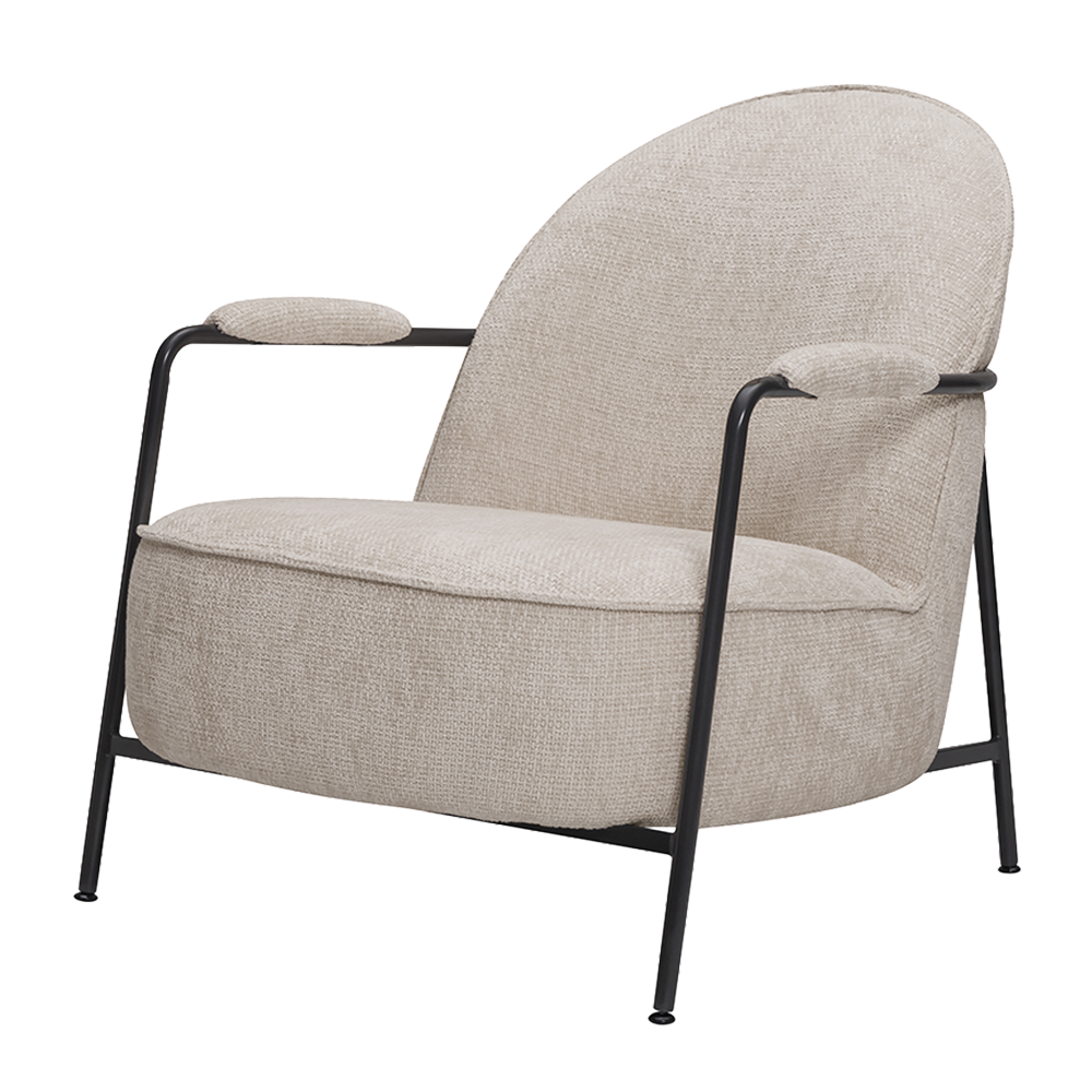 Fauteuil Amelia | Haga Beige — Zijaanzicht - witfoto