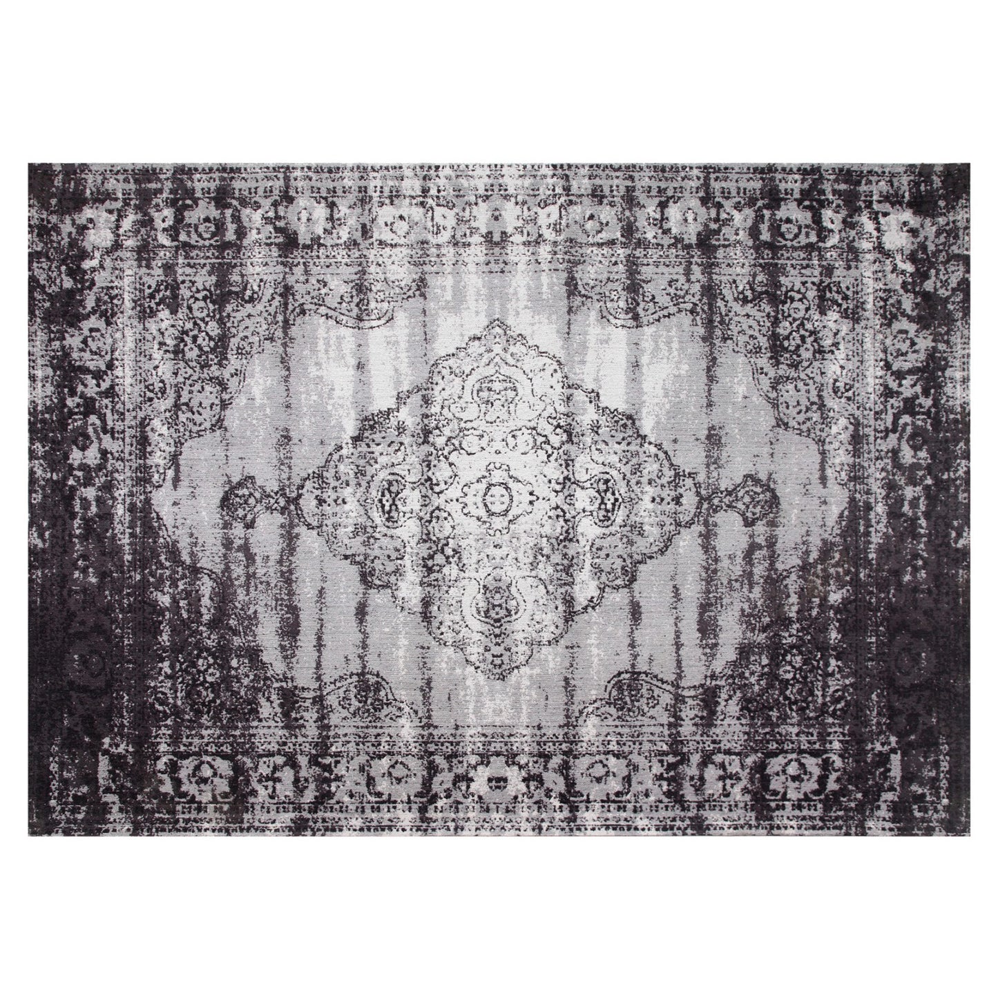 Vloerkleed Brix | Zwart Katoen