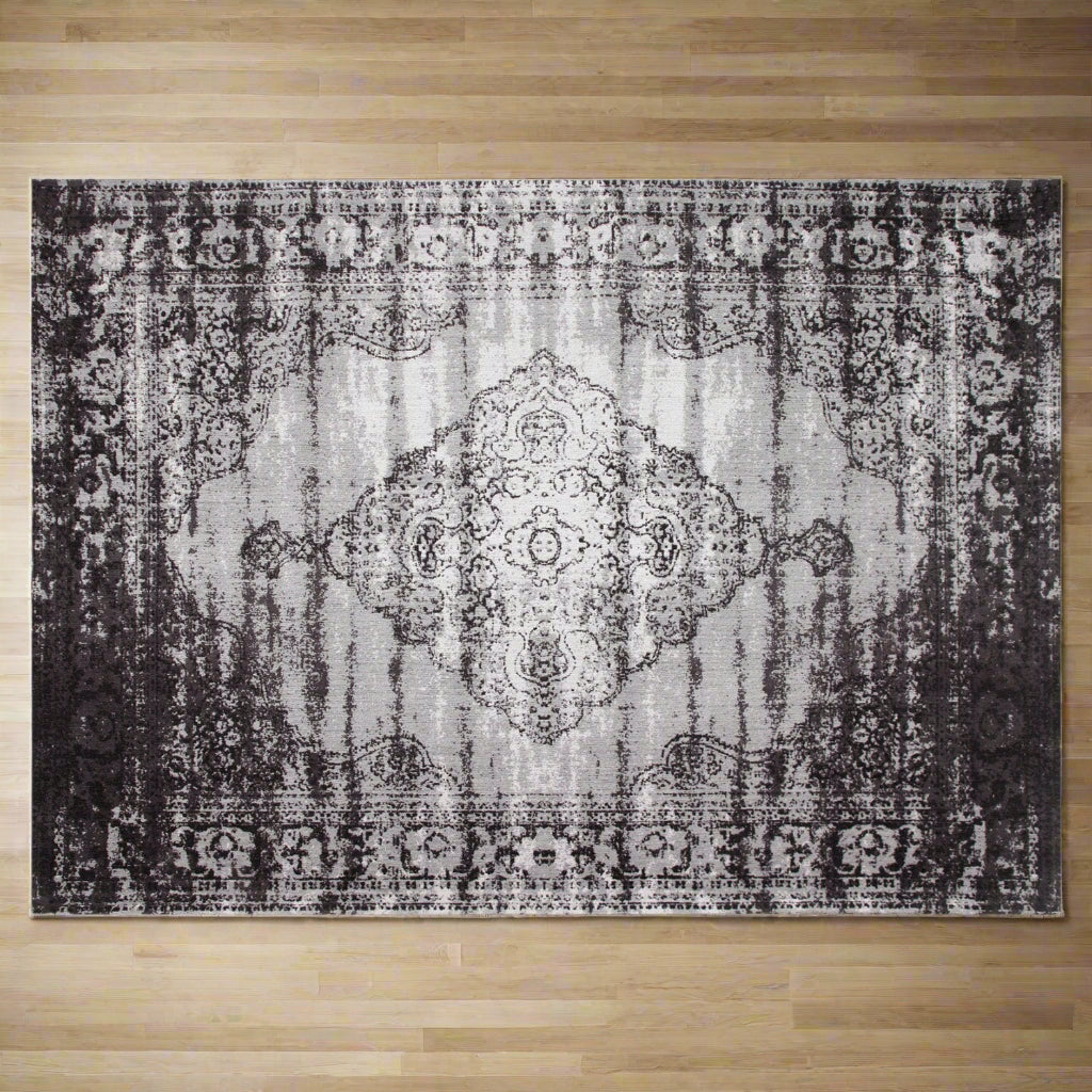 Vloerkleed Brix | Zwart Katoen