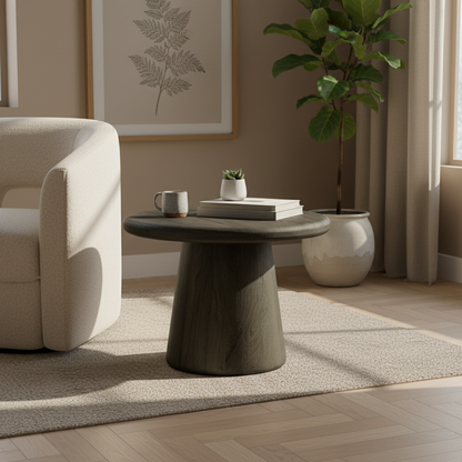 Asti Bijzettafel | Rond Olijfbruin