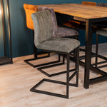 velvet barkruk milo met stiksel verticaal modern interieur