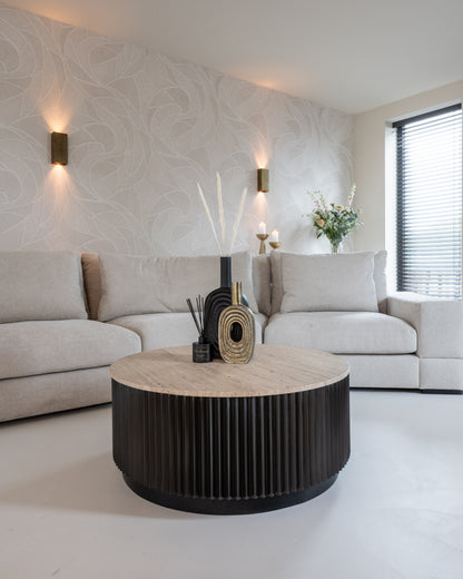 Salontafel Hampton 90ø travertin