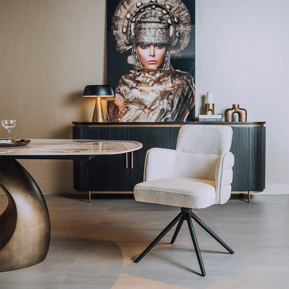 Eetkamerstoel Rumo | Wit Stof