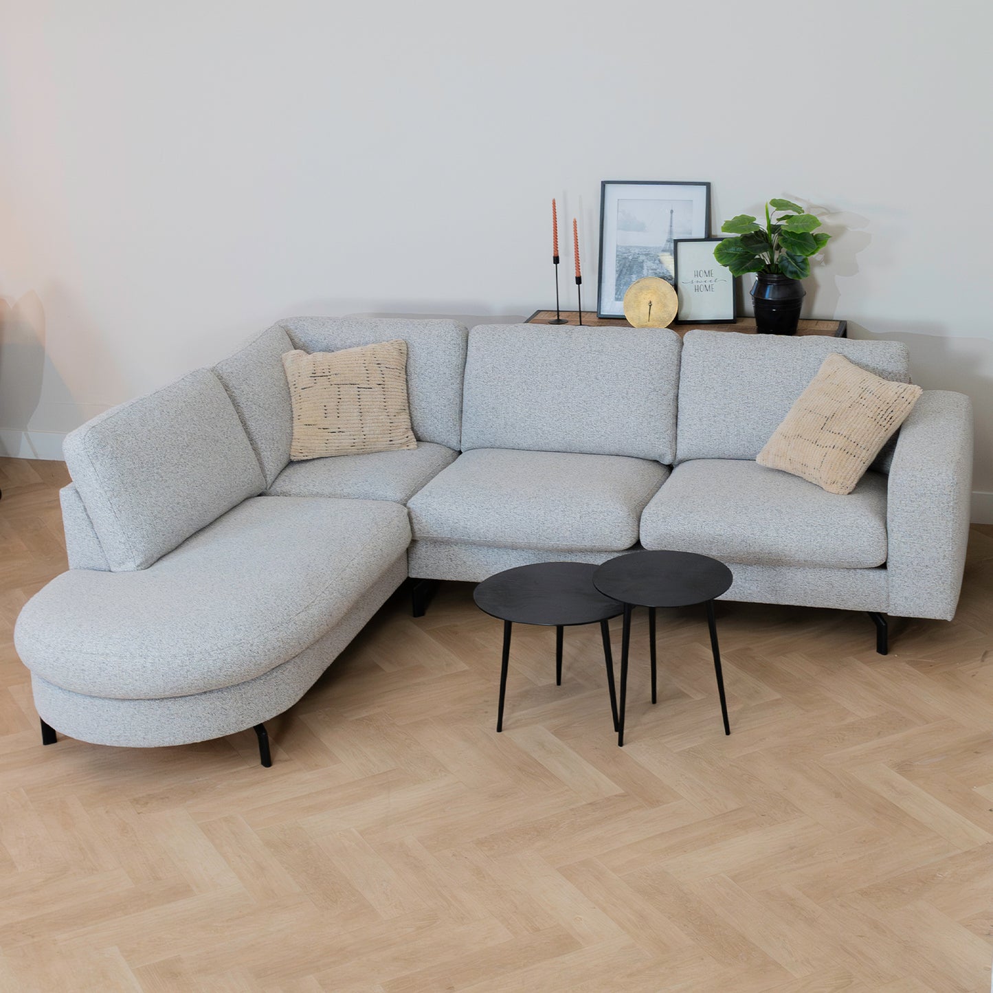 Hoekbank Parker | Grijs Stof