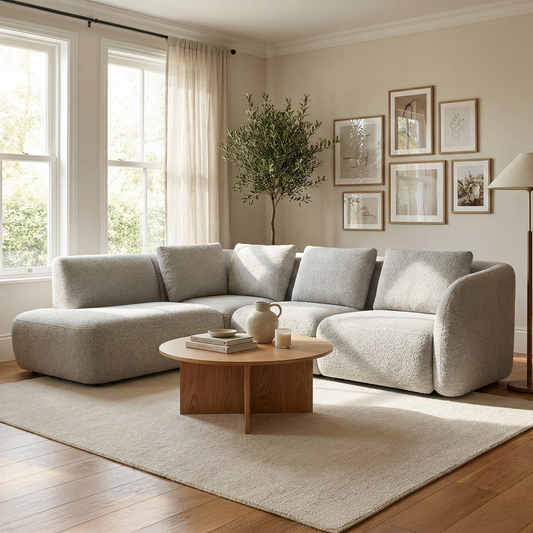 Hoekbank Cloud | Naturel Bouclé