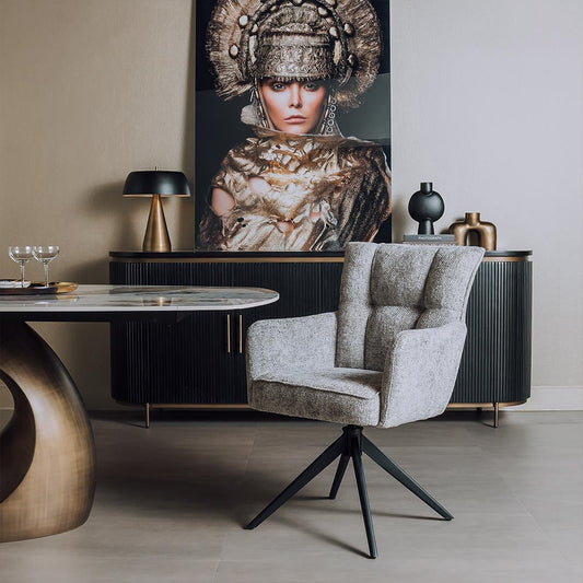 Eetkamerstoel Bardi | Licht Grijs Stof