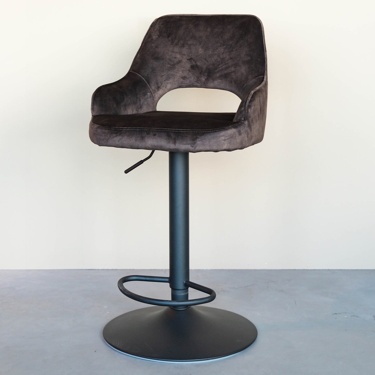 Barkruk Fer | Antraciet Velvet