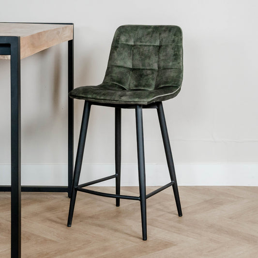 Barkruk Jelt | Horecahoogte | Velours Hunter