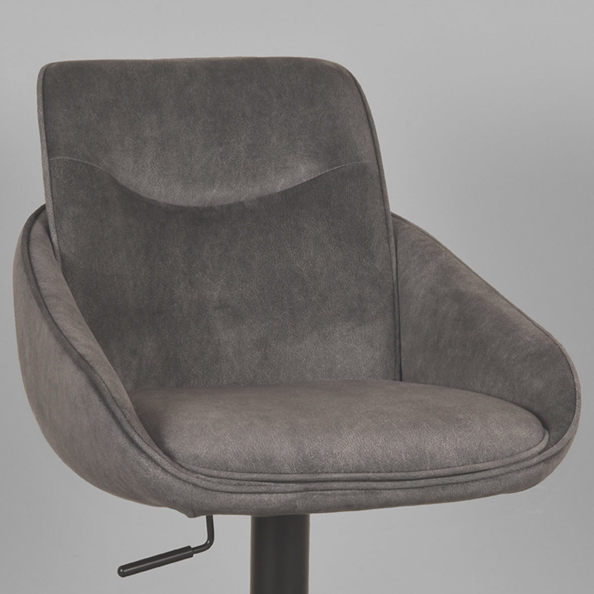 Barkruk Beauty | Grijs Microvezel