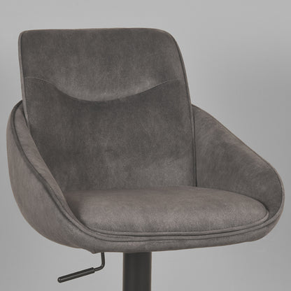 Barkruk Beauty | Grijs Microvezel