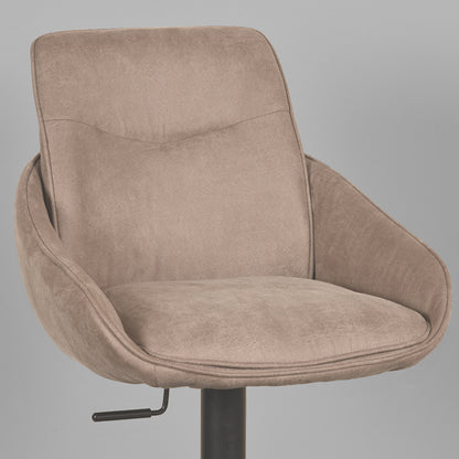 Barkruk Beauty | Taupe Microvezel