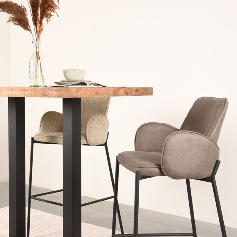 Barkruk Joni | Horecahoogte | Taupe