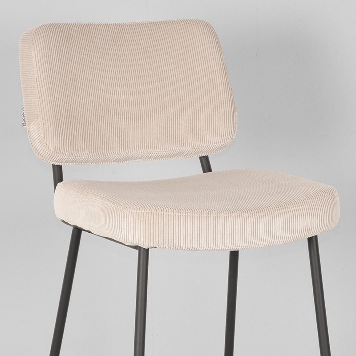 Barkruk Noah | Horecahoogte | Naturel Ribcord