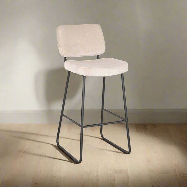 Barkruk Noah | Horecahoogte | Naturel Ribcord | Magazijn leegverkoop