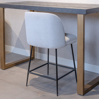 Barstoel Pullitzer | Kookeiland of Bartafel | Wit Bouclé