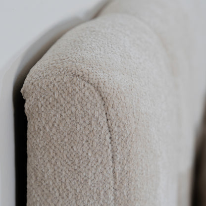 Bed Ella | Stof Beige | Inclusief Matras & Topper