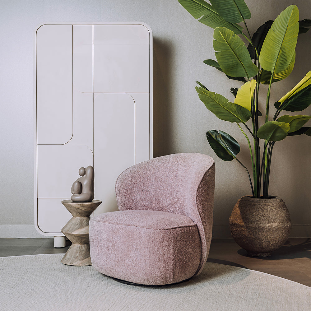 Draaifauteuil Belvi | Bruine Stof