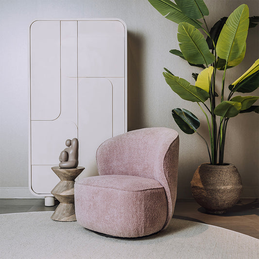 Draaifauteuil Belvi | Bruine Stof