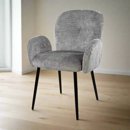 Eetkamerstoel Bobby | Grijs Stof