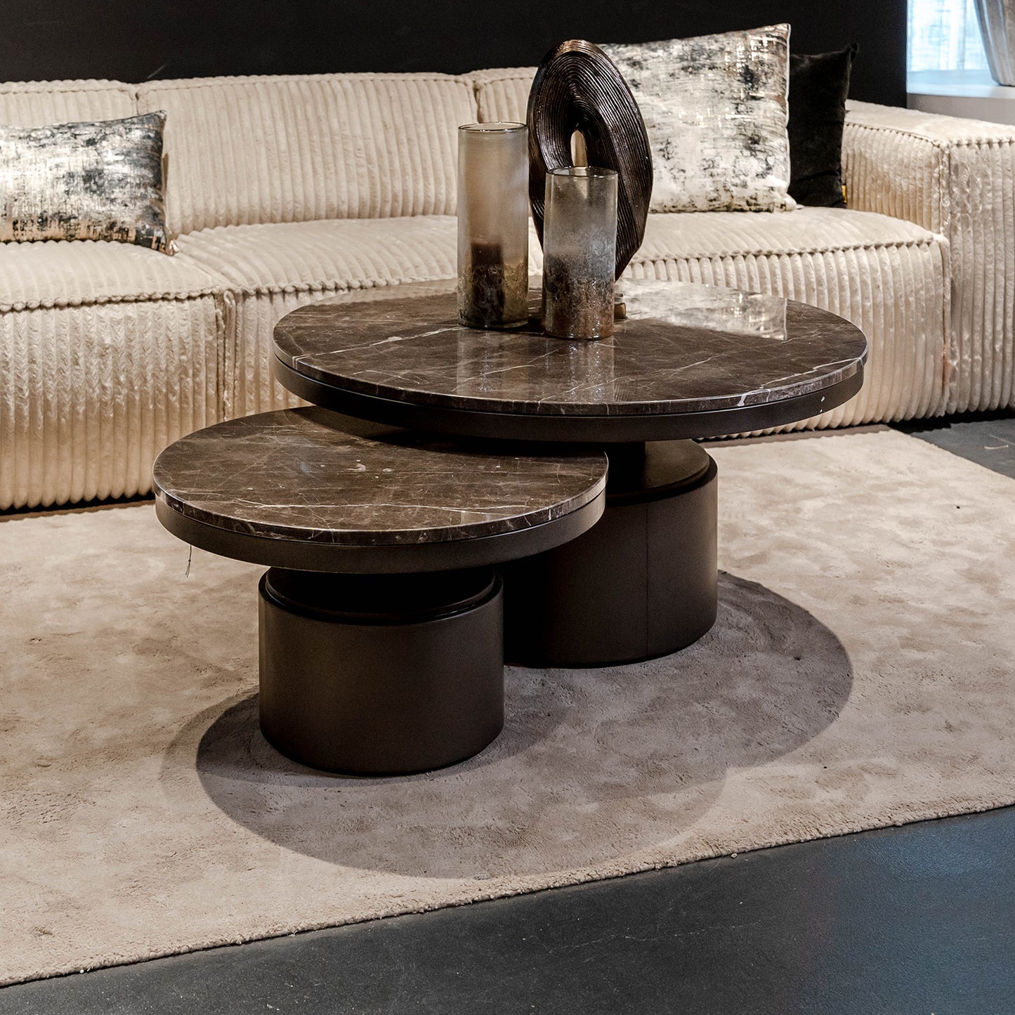 Salontafel Bregt | Hoog | Bruin Marmer