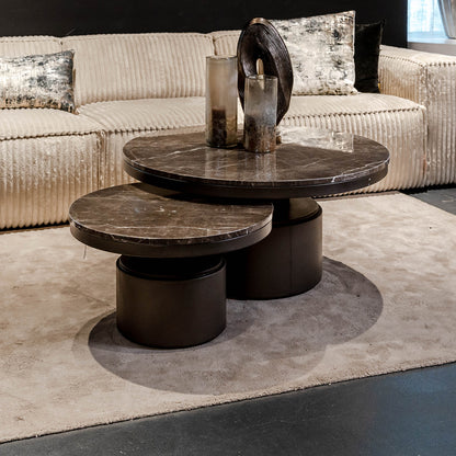 Salontafel Bregt | Laag | Bruin Marmer