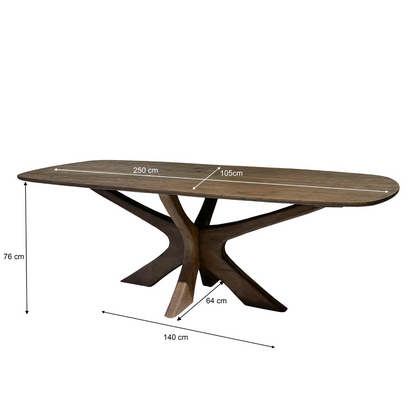 Eettafel Brix Montreaux | Bruin Mangohout
