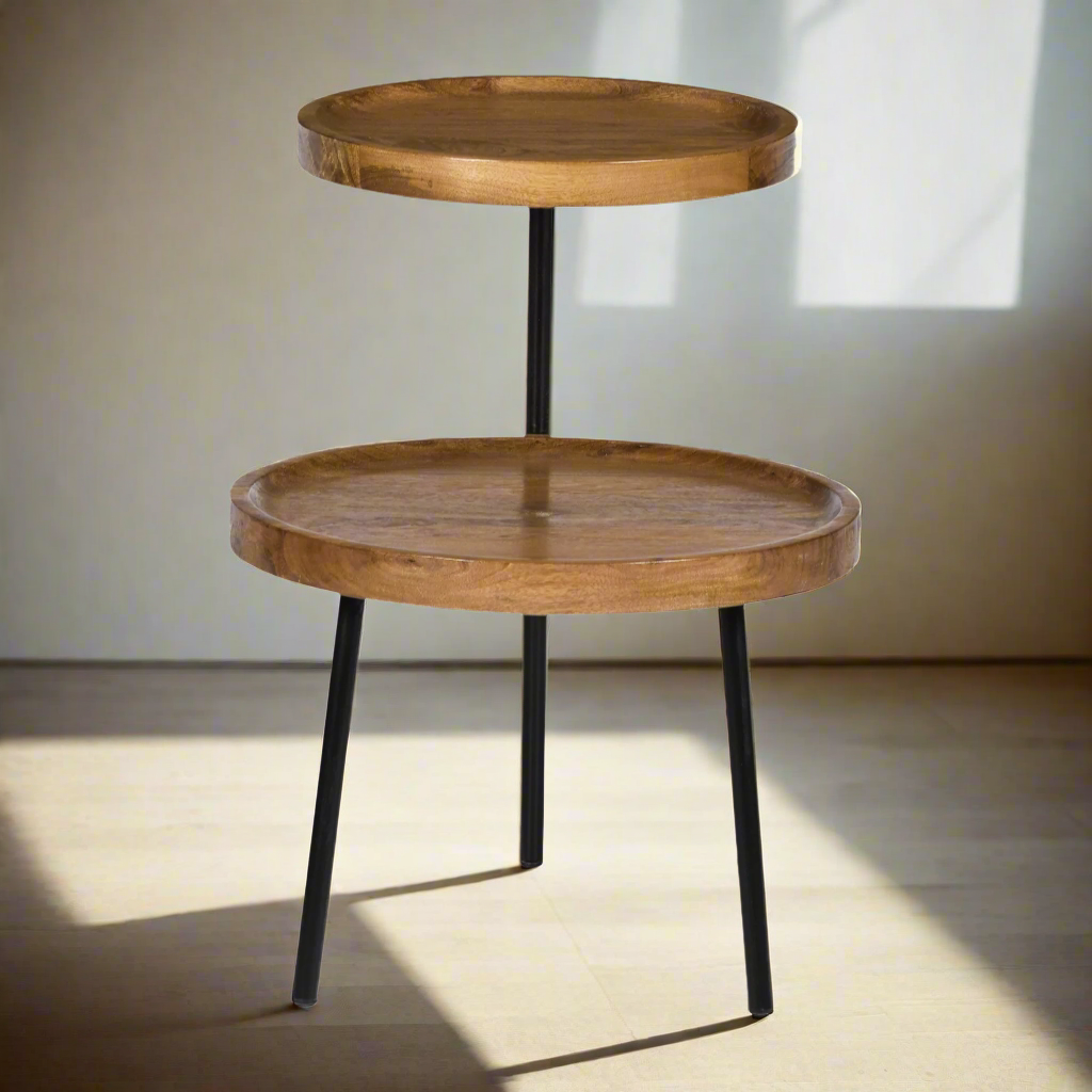 Bijzettafel Ruby | Naturel Mangohout