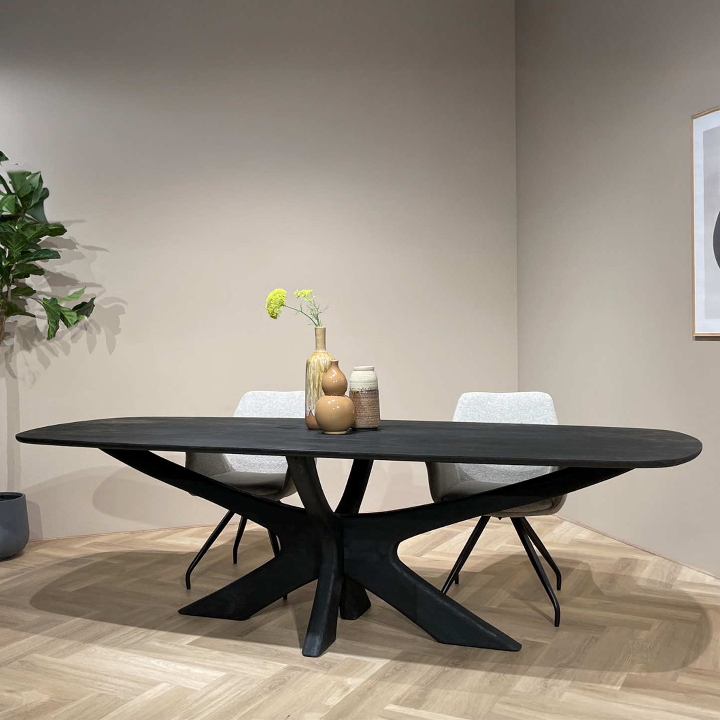 Eettafel Brix Montreaux | Zwart Mangohout