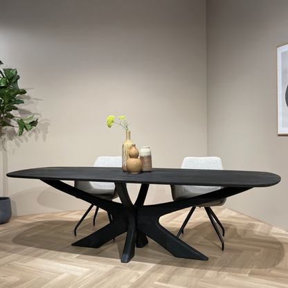 Eettafel Brix Montreaux | Zwart Mangohout