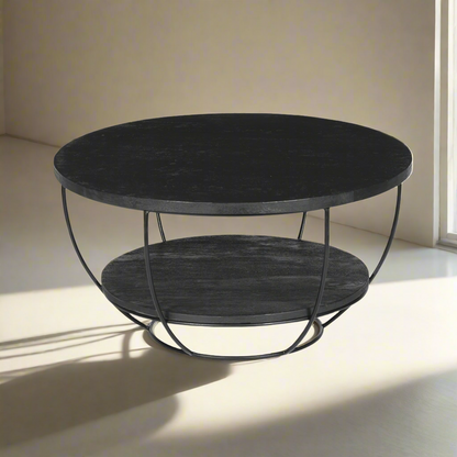 Salontafel Brix | Zwart Mangohout